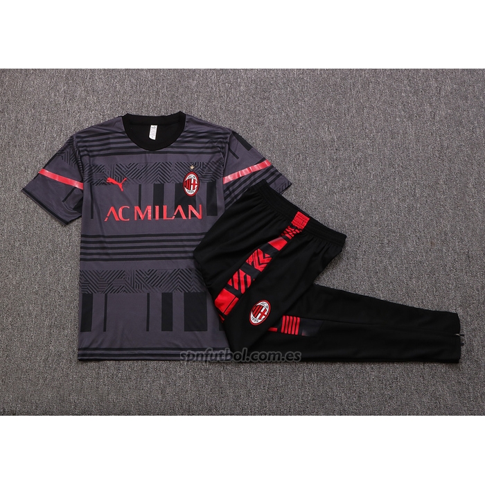 Chandal del AC Milan Manga Corta 2022-2023 Gris